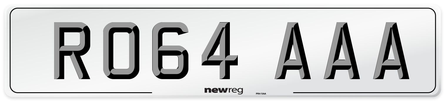RO64 AAA Number Plate from New Reg